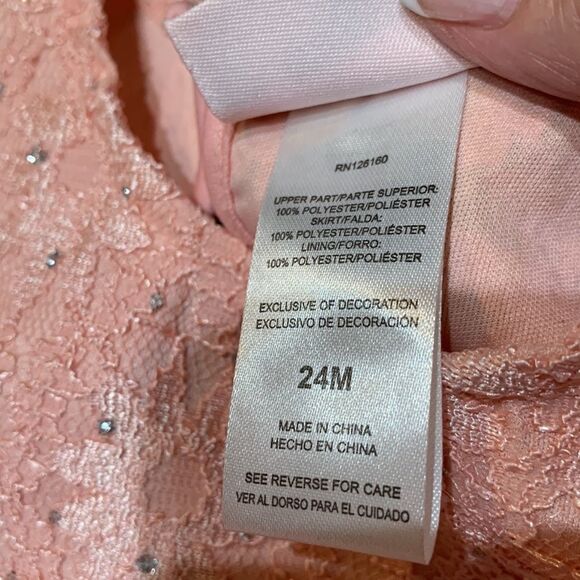 Little Lass Adorable Pink Floral Fancy Dress size 24 Months - Picture 12 of 12